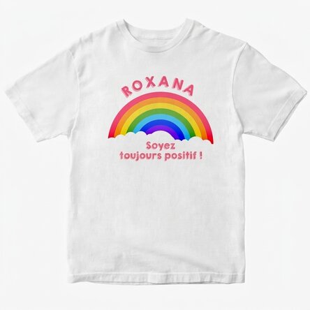 T-shirt personnalisé avec inscription - « Always be positive »