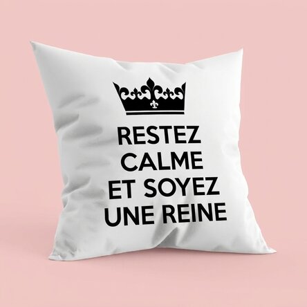 Coussin personnalisé avec inscription - Keep Calm