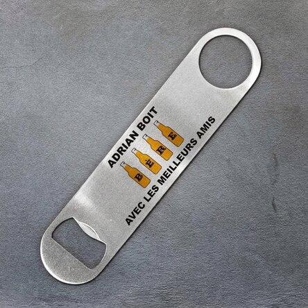 Ouvre-bouteille personnalisé avec inscription - « Drink with best friends »