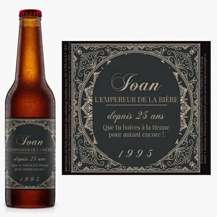 Bière personnalisée avec un texte - L'Empereur de la bière