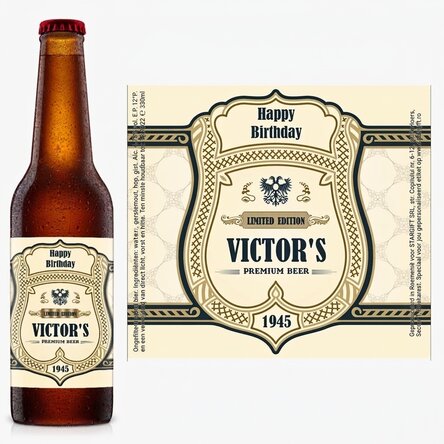 Bier met gepersonaliseerde tekst - Wapen