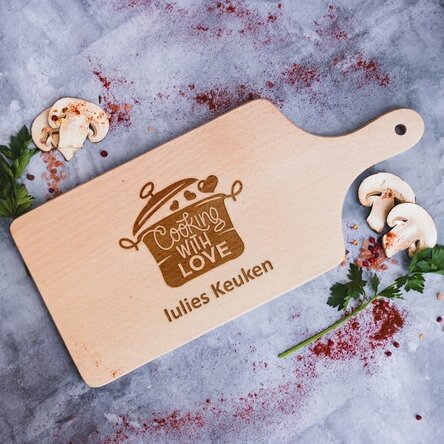 Op maat gemaakte snijplank - Cooking with love