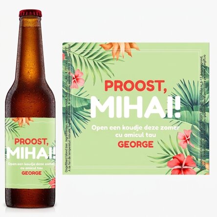 Bier met gepersonaliseerde tekst - Hibiscus