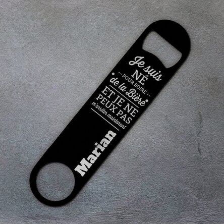 Ouvre-bouteille personnalisé avec inscription - « Born to drink beer »