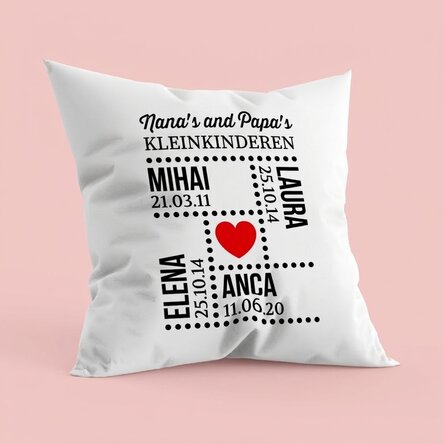 Gepersonaliseerd kussen met tekst - Kleinkinderen