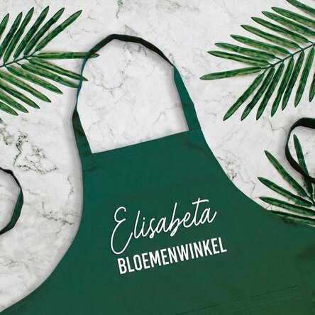 Gepersonaliseerd schort met tekst - Flower Shop