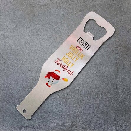 Gepersonaliseerde bieropener - Have a merry, jolly, holly Christmas
