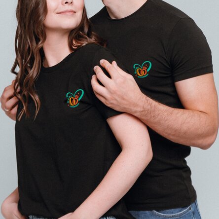 Katoenen T-shirt met gepersonaliseerde tekst - Trouwringen