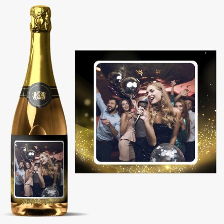 Mousserende wijn met een persoonlijke foto - Gold