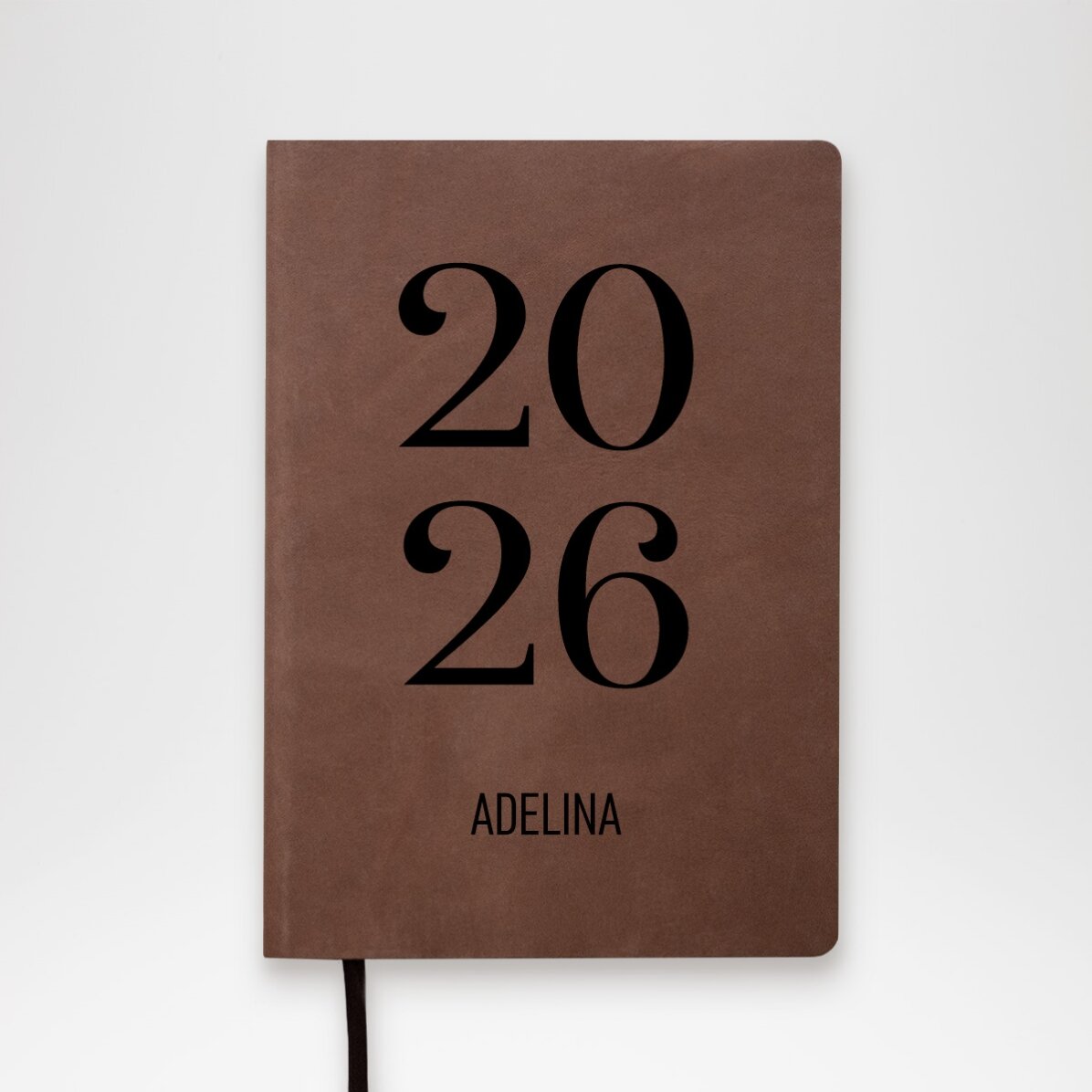 Gepersonaliseerde lederen agenda met tekst - Daily Diary