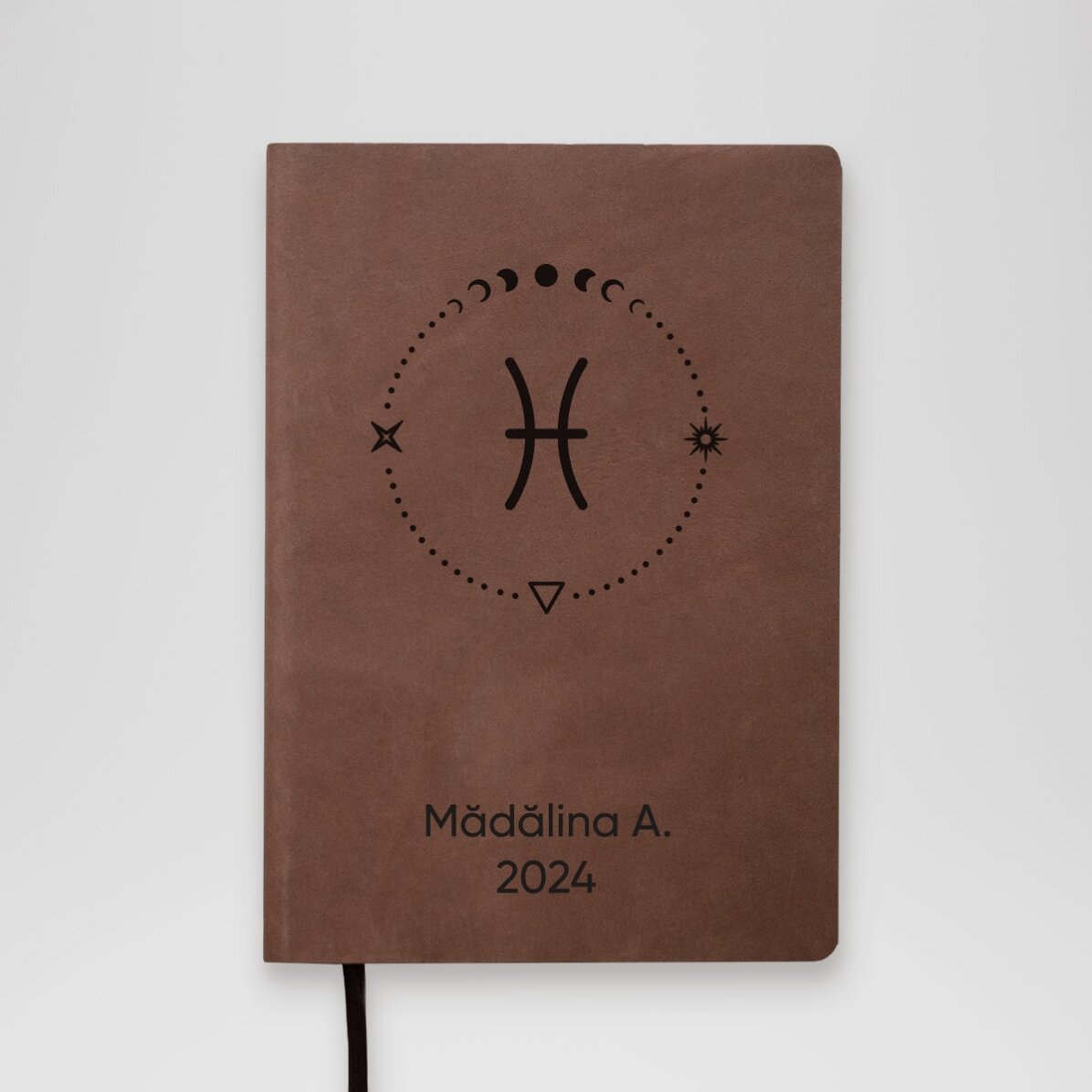 Gepersonaliseerde leren agenda met tekst en het sterrenbeeld Vissen