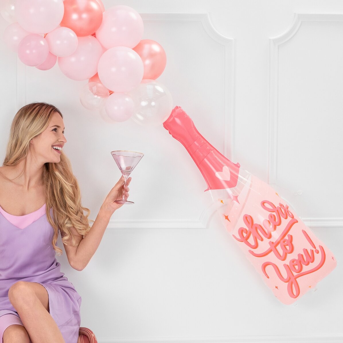 Ballon - Bouteille rose
