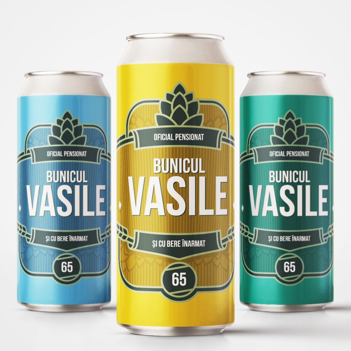 Bier in een blikje met gepersonaliseerde tekst - Model voor pensionering