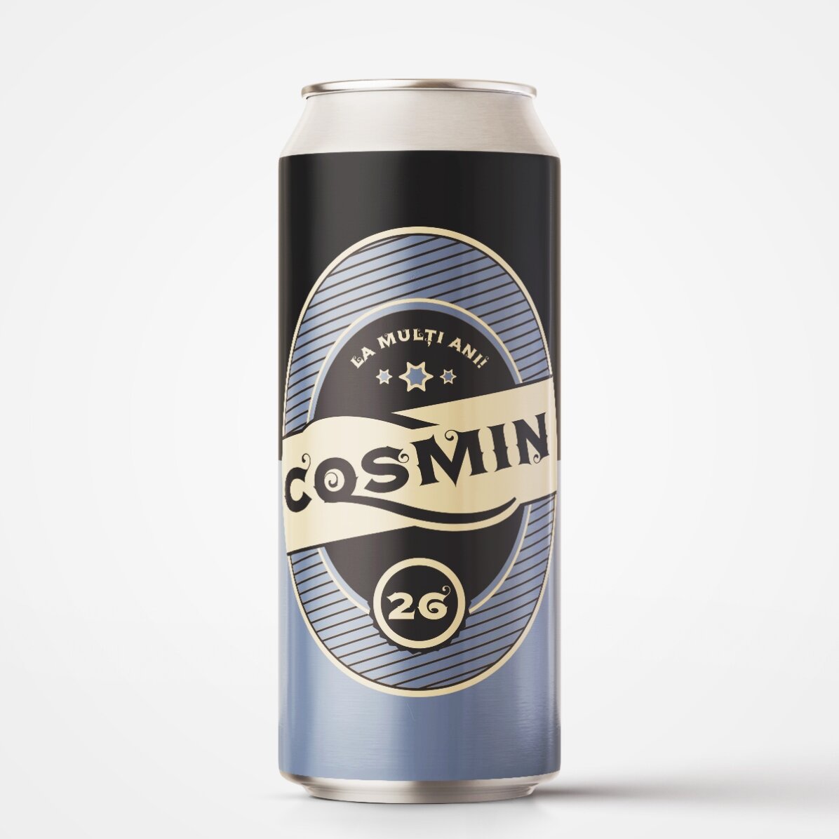 Bière en canette personnalisée avec le texte « Joyeux anniversaire ! »