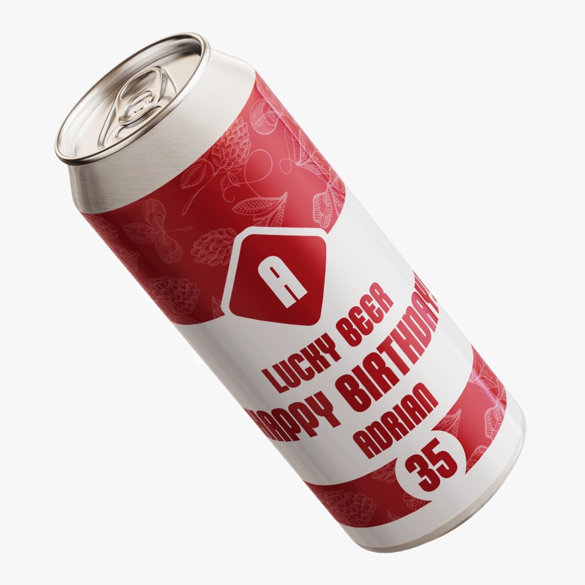 Bier in een blikje met gepersonaliseerde tekst - Lucky Beer