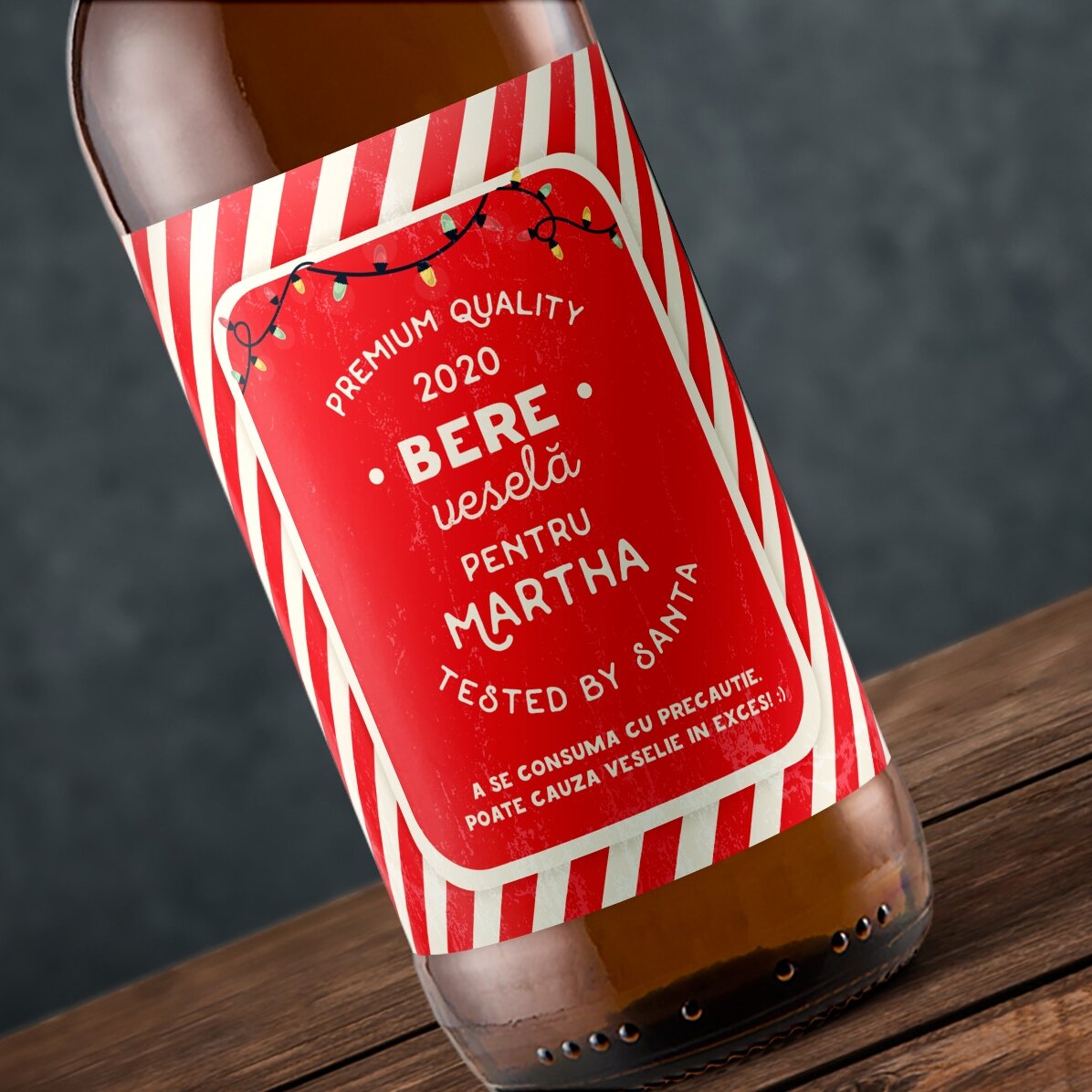 Bier met persoonlijke tekst - Vrolijk bier