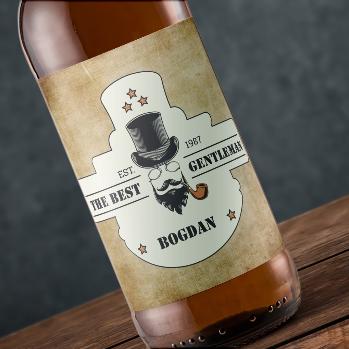 Bier met gepersonaliseerde tekst - Gentleman