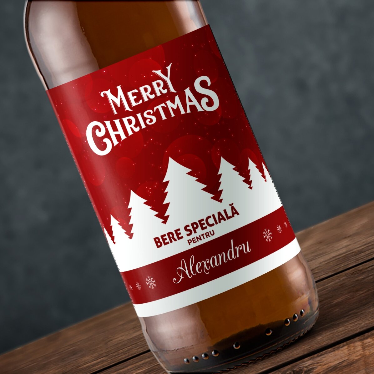 Bier met gepersonaliseerde tekst - Merry Christmas