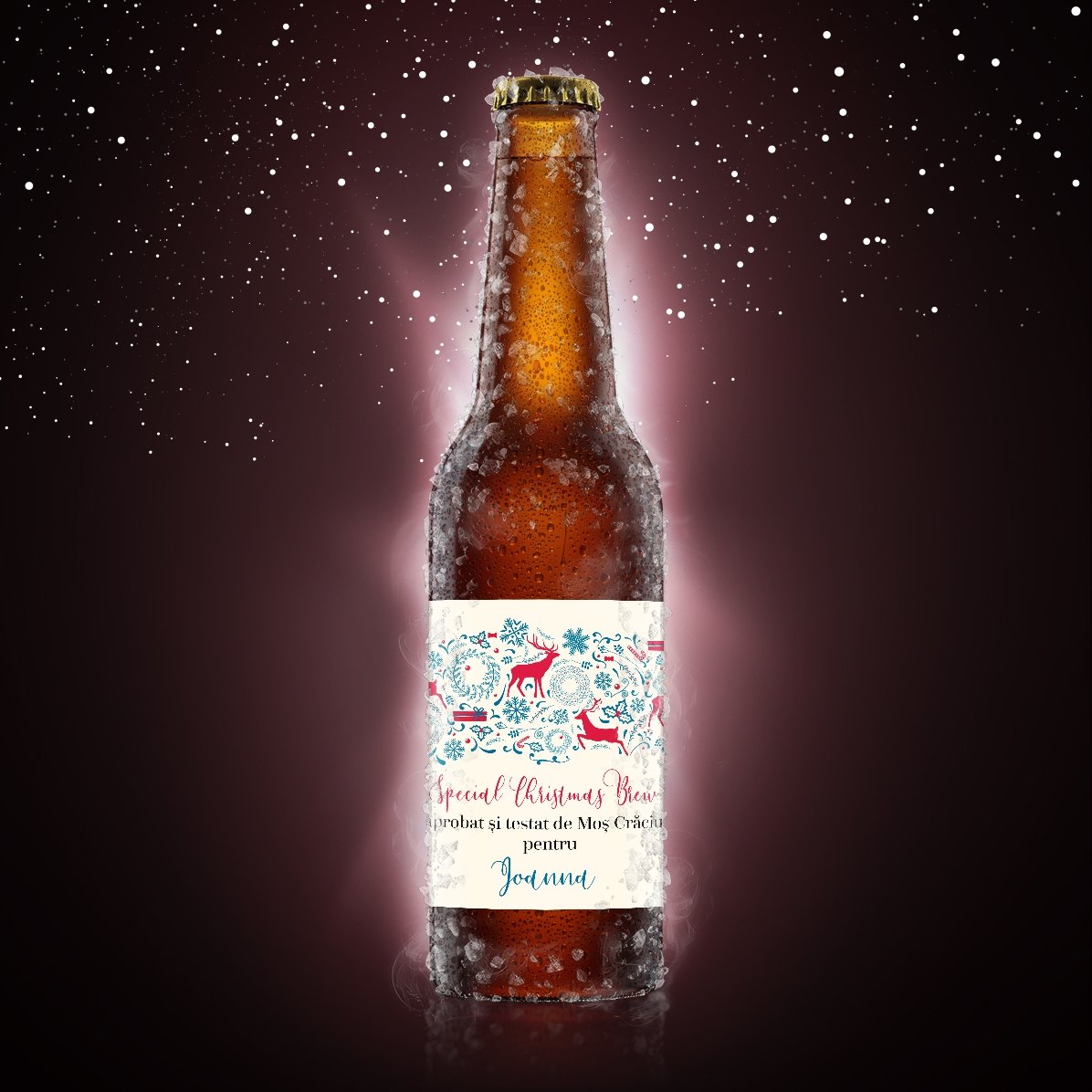 Bier met gepersonaliseerde tekst - Reindeer