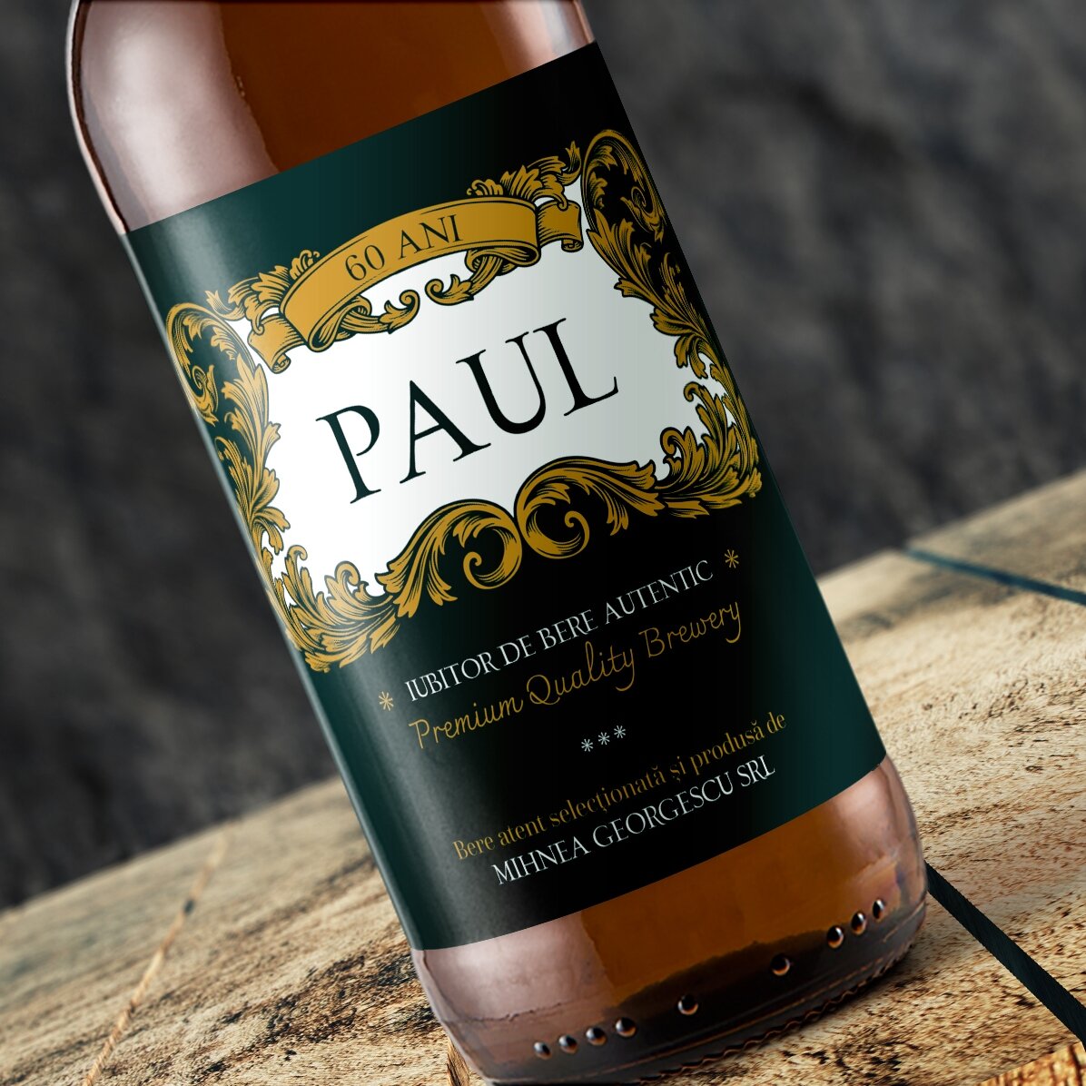 Bière personnalisée avec un texte - Royal 60