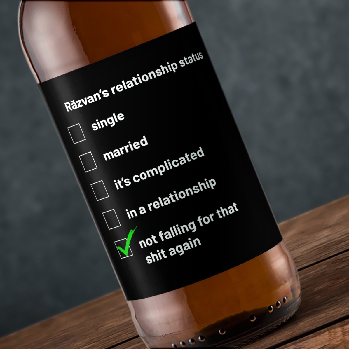 Bier met gepersonaliseerde tekst - Single