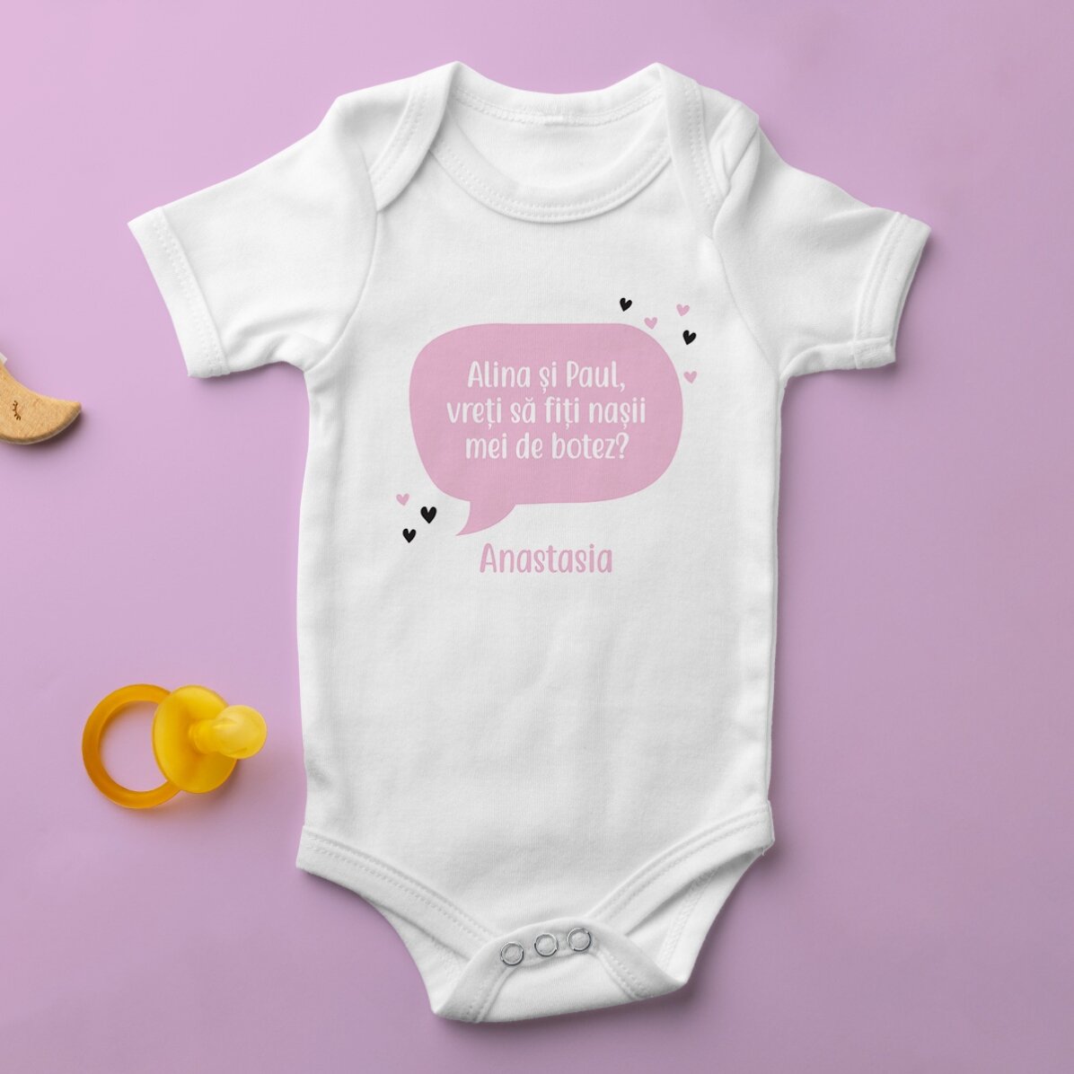 Body pour bébé personnalisé avec un message - Demande de parrainage