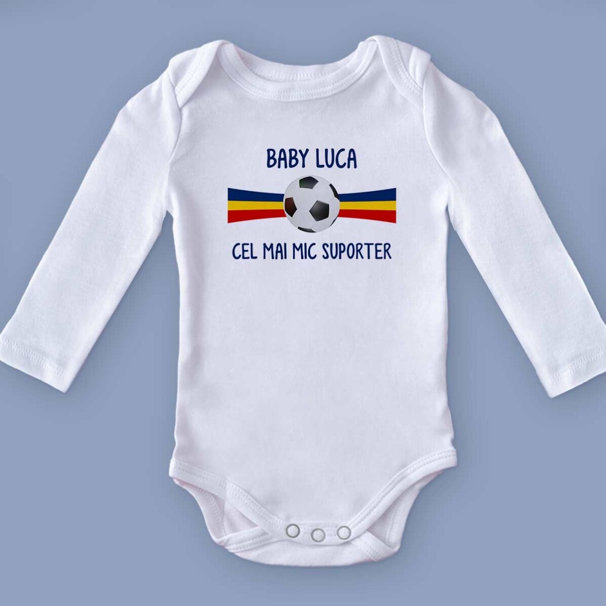 Gepersonaliseerd kinderbody met tekst - Voetbal