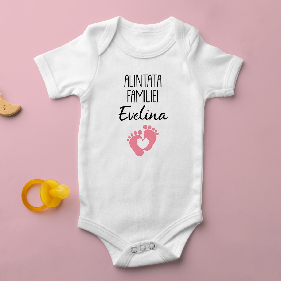 Gepersonaliseerd rompertje voor kinderen met tekst - Het nieuwe familielid