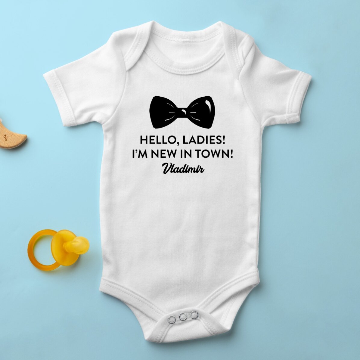 Gepersonaliseerde babybody met tekst - Papion