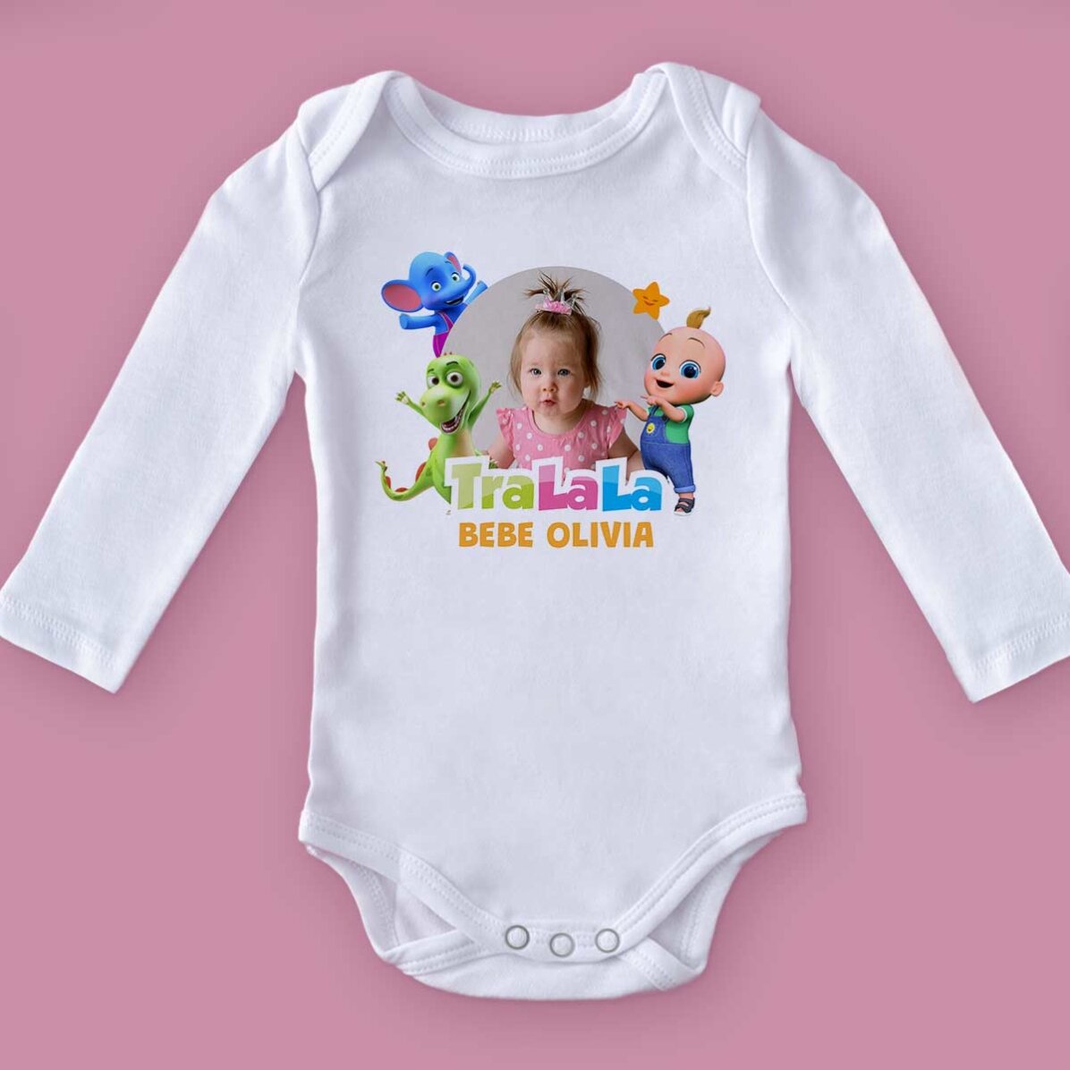 Body voor kinderen, gepersonaliseerd met naam en foto - TraLaLa