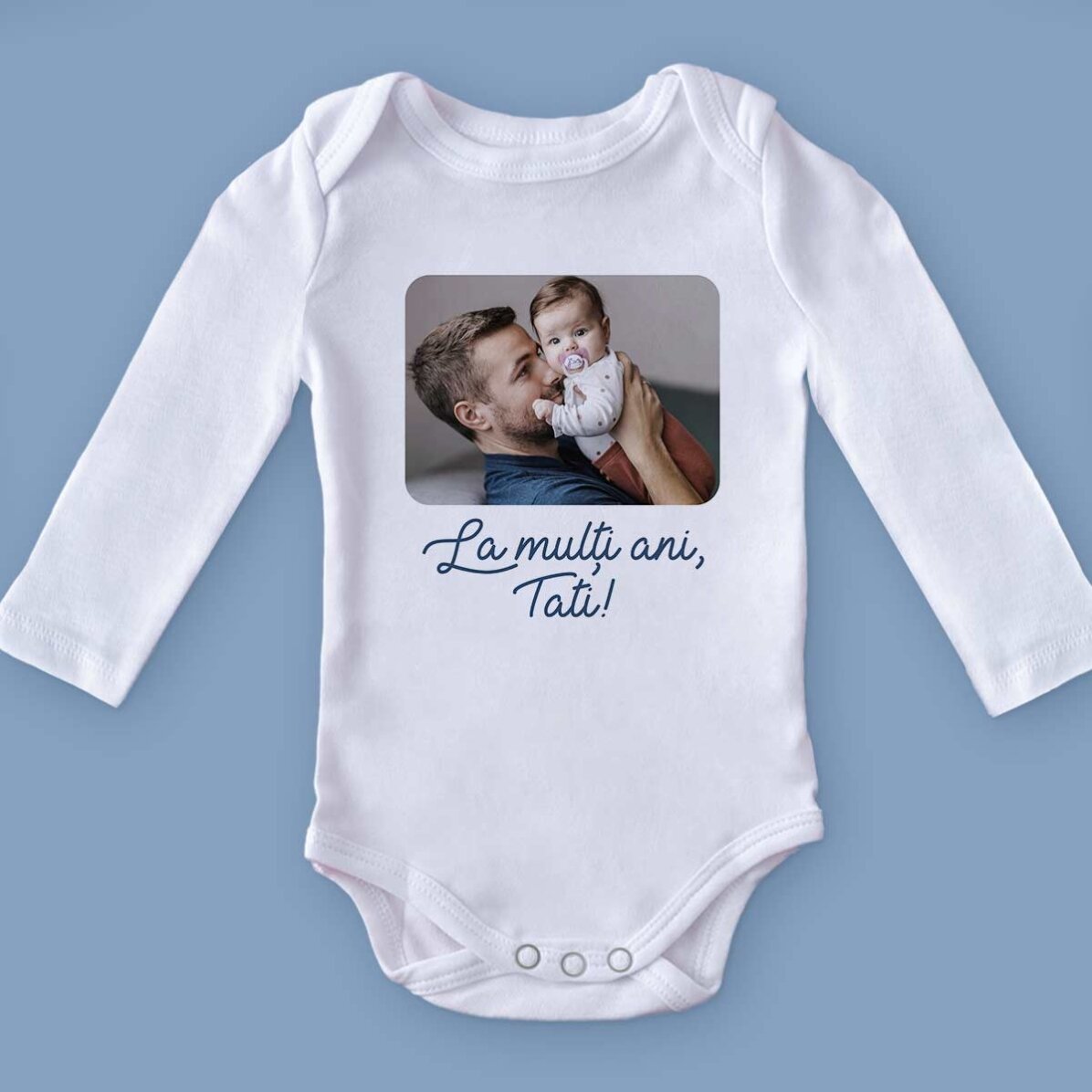 Body pour bébé personnalisé avec une photo et un texte