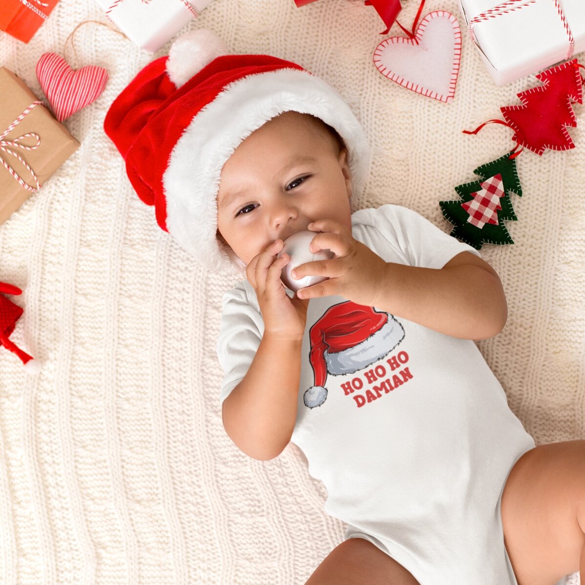Gepersonaliseerd kinderbody met tekst - Kerstmis