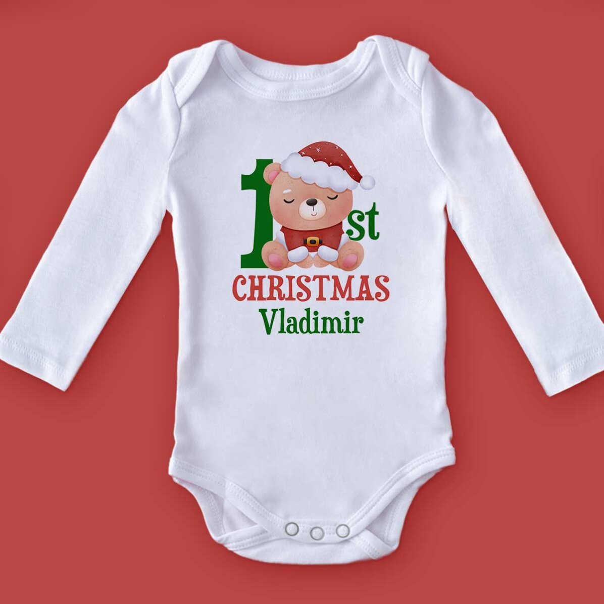 Body pour bébé personnalisé avec un texte - Premier Noël