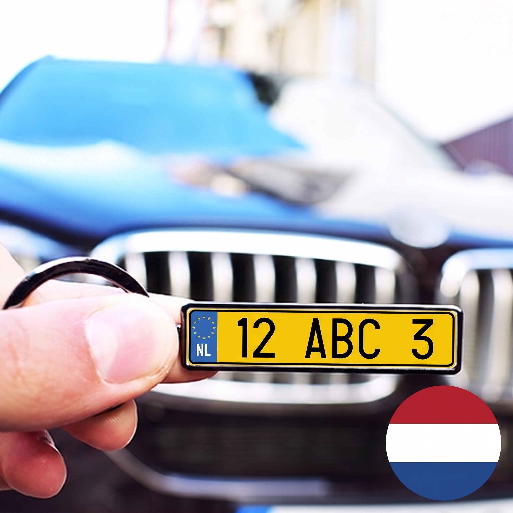 Gepersonaliseerde sleutelhanger met Nederlands kenteken
