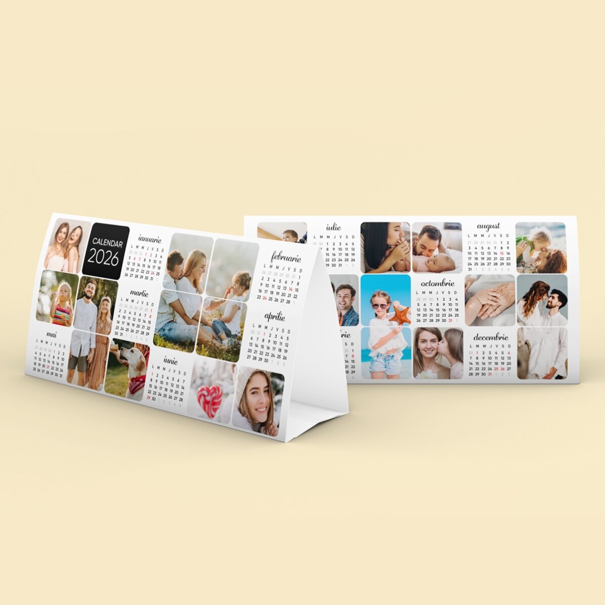 Agenda de bureau 2026 personnalisé avec des photos