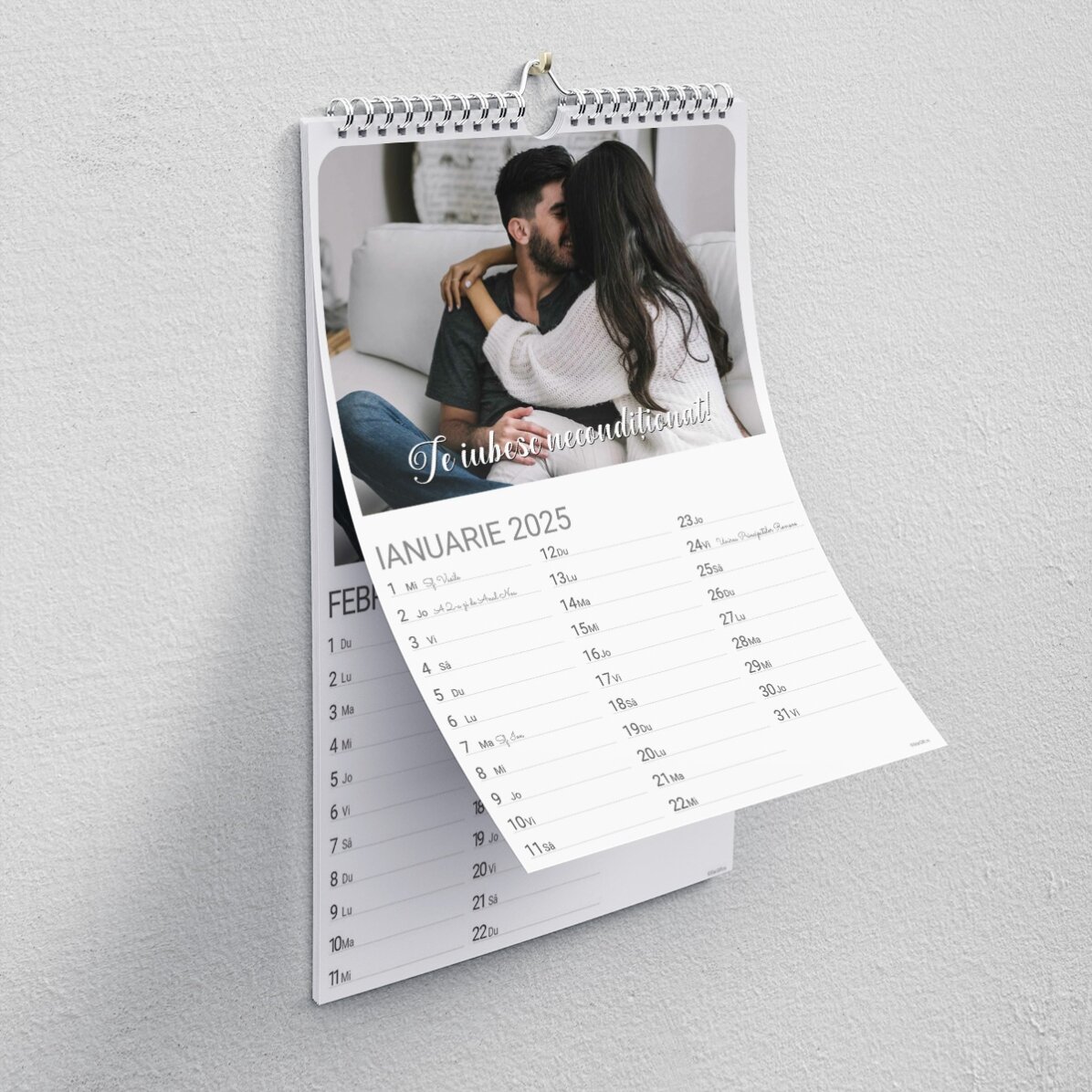 Calendrier personnalisé avec photos et message - Moments spéciaux