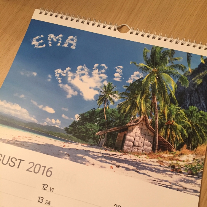 Gepersonaliseerde kalender – eerste editie