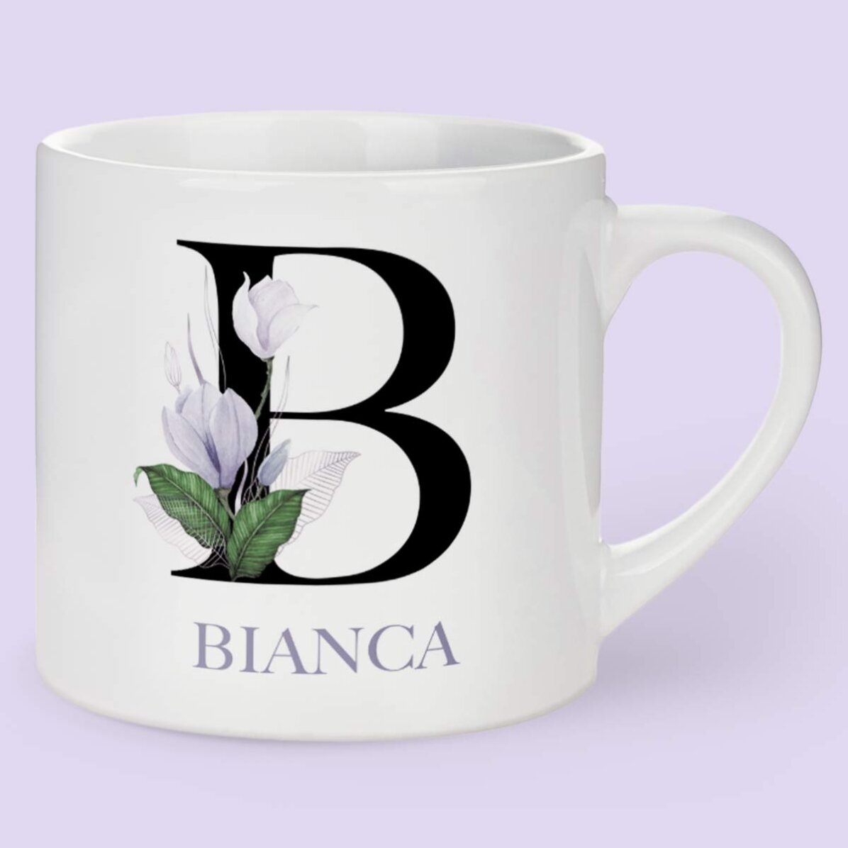 Gepersonaliseerd espressokopje met initiaal en naam