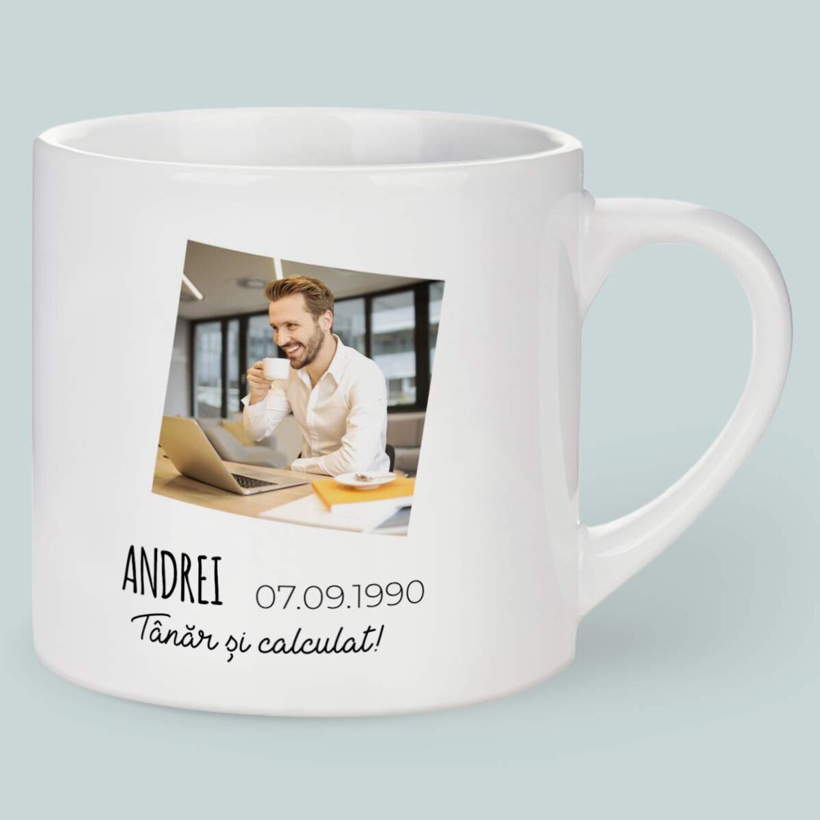 Gepersonaliseerde espressokop met foto en tekst - Sterrenbeeld Maagd