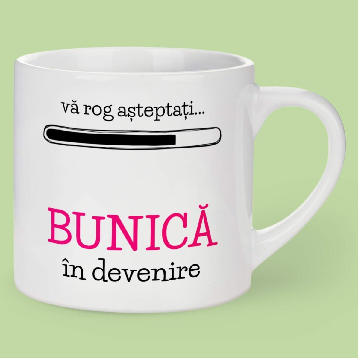 Gepersonaliseerde espressokop met tekst - Oma in wording