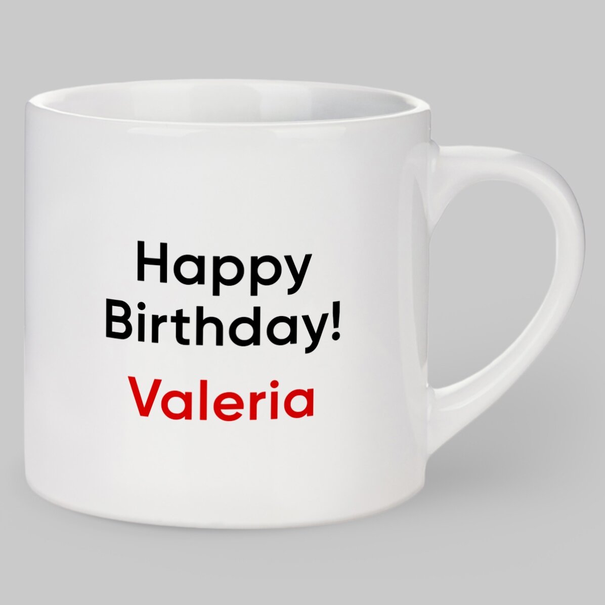 Tasse à expresso personnalisée avec le message « Happy Birthday ! »