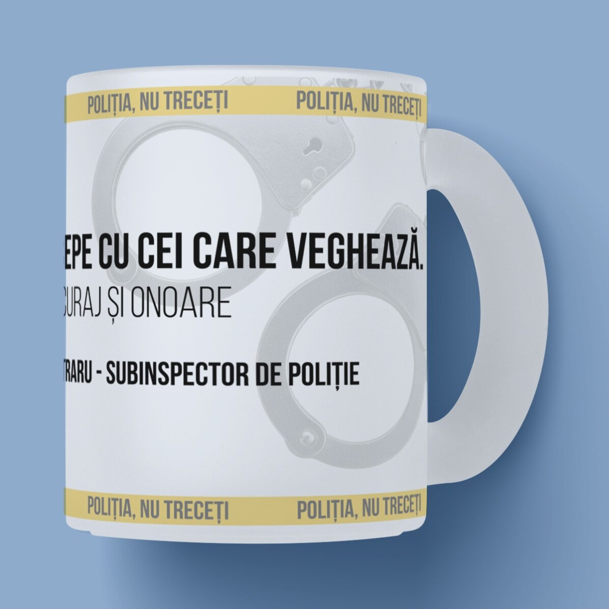 Tasse personnalisée avec inscription - « Le meilleur policier »