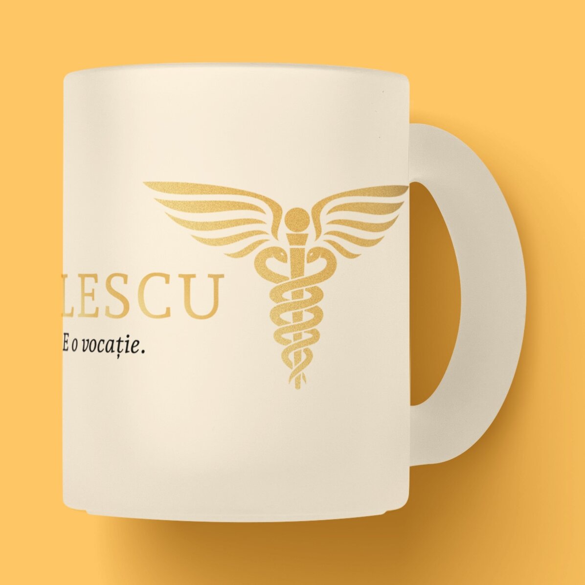 Gepersonaliseerde drinkbeker met tekst - Golden Doctor