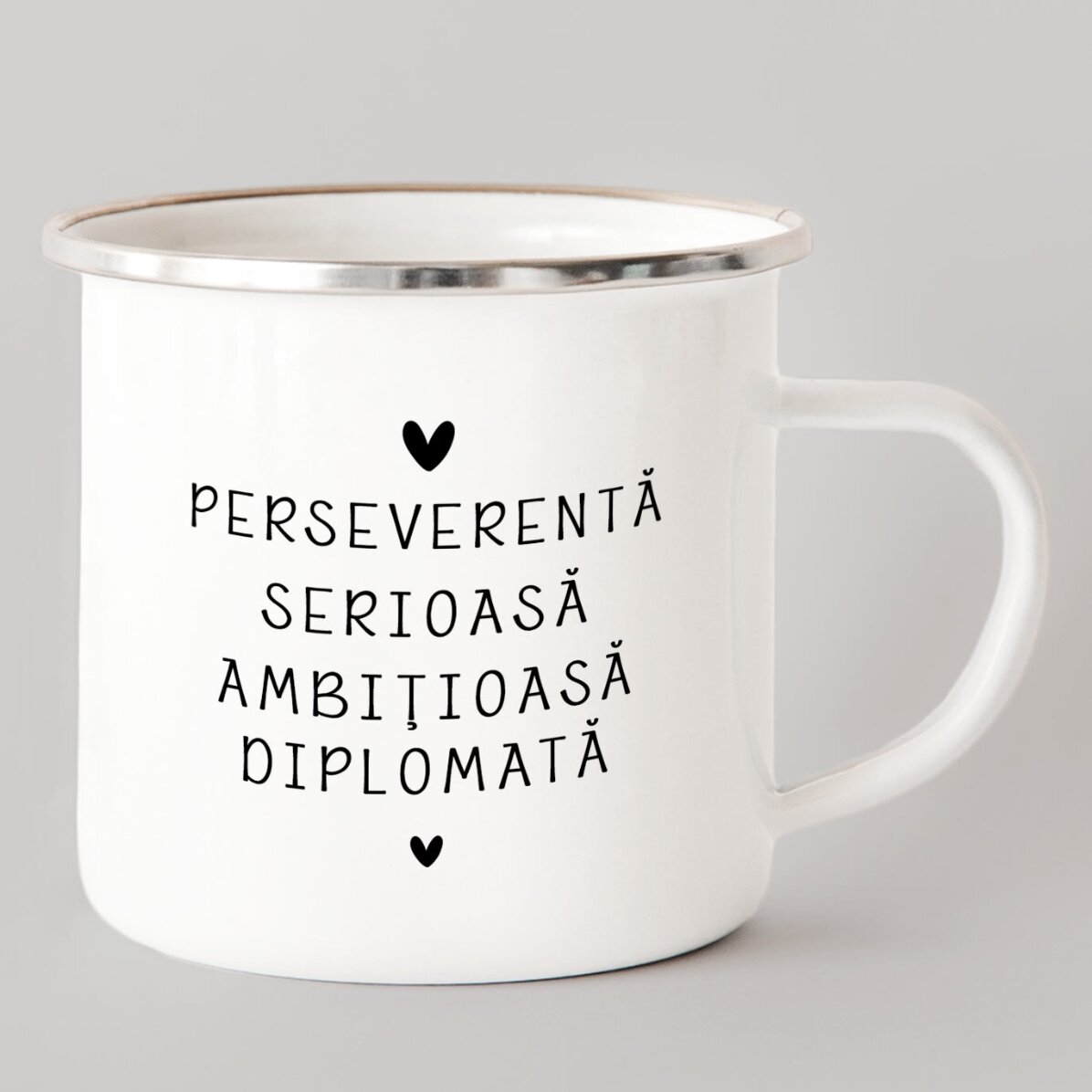 Tasse métallique émaillée personnalisée avec un message - Signe du Capricorne