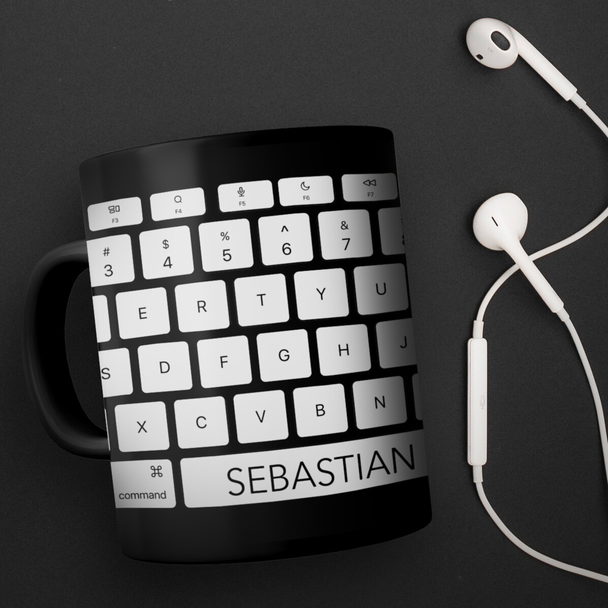 Tasse noire personnalisée avec inscription pour les programmeurs et les employés de bureau