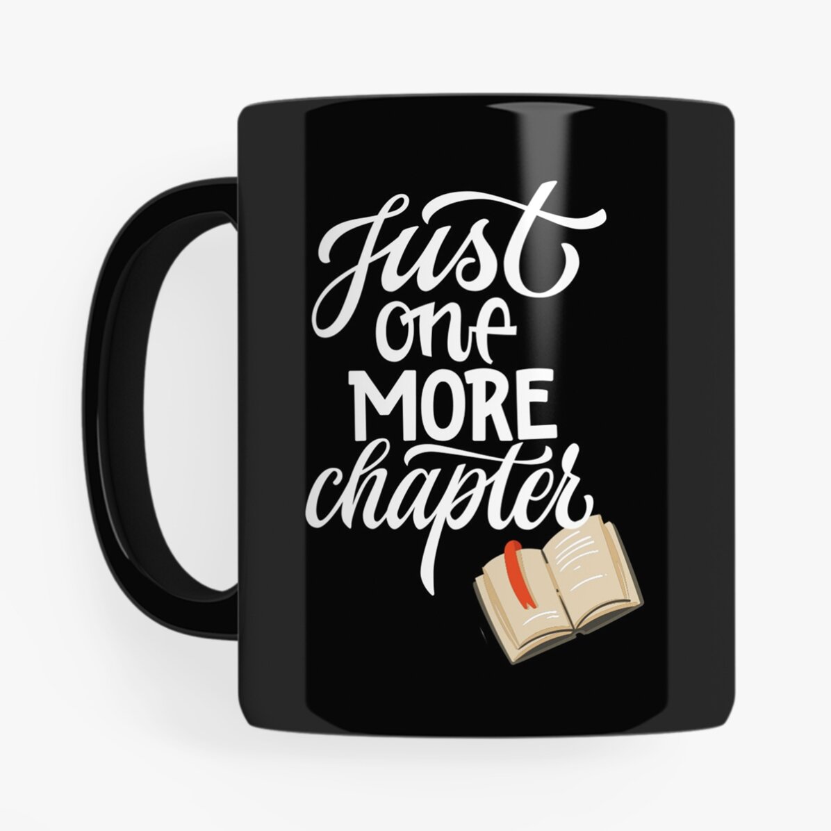 Tasse noire personnalisée avec un texte et ton nom - One more chapter