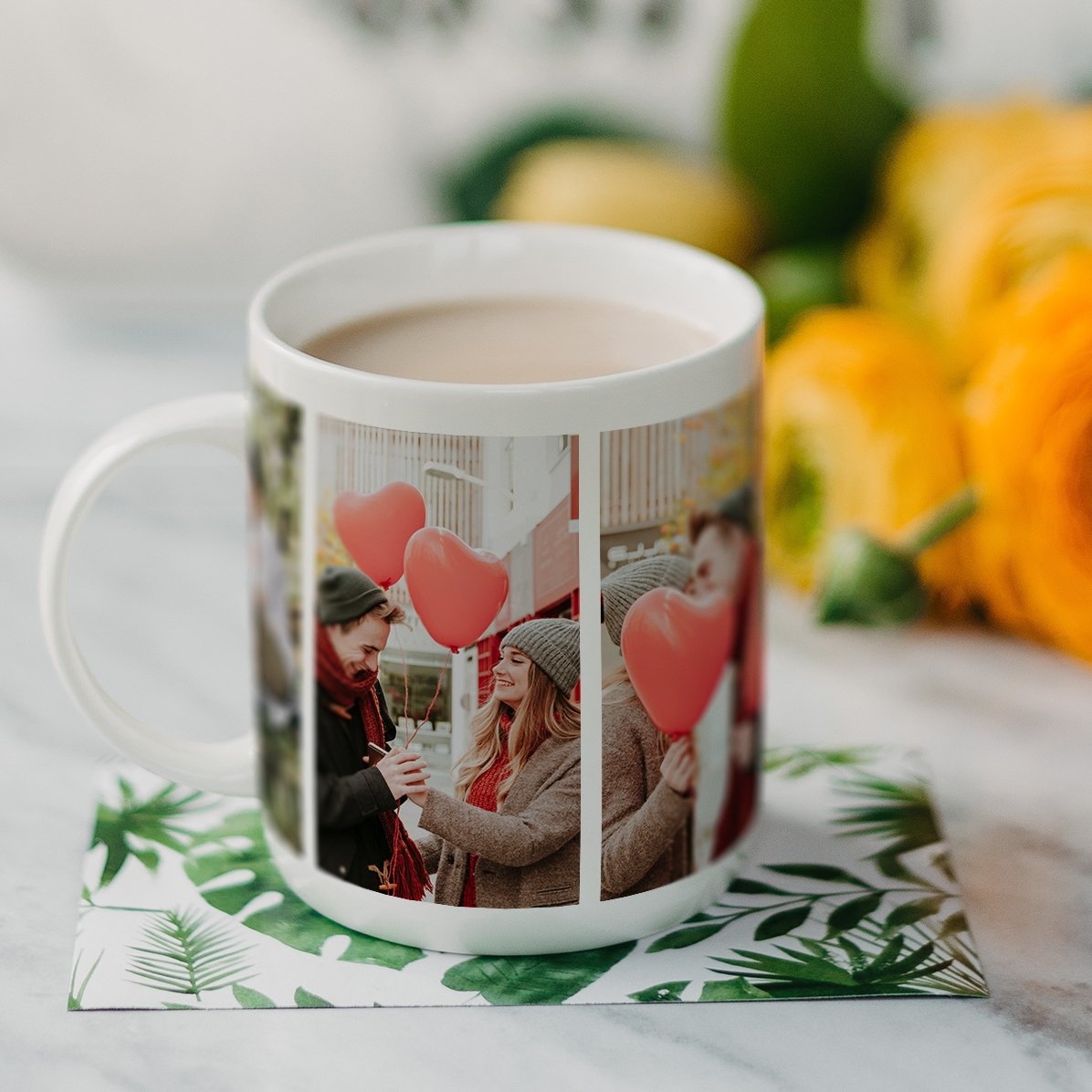 Gepersonaliseerde mok met 4 foto