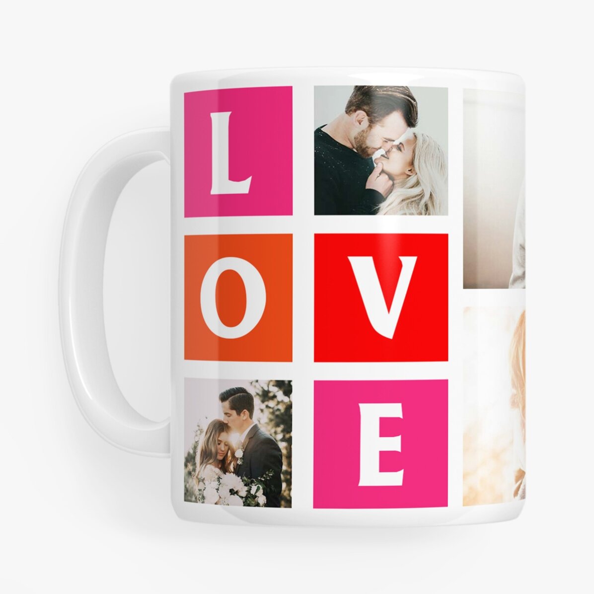 Tasse personnalisée avec 6 photos « love »