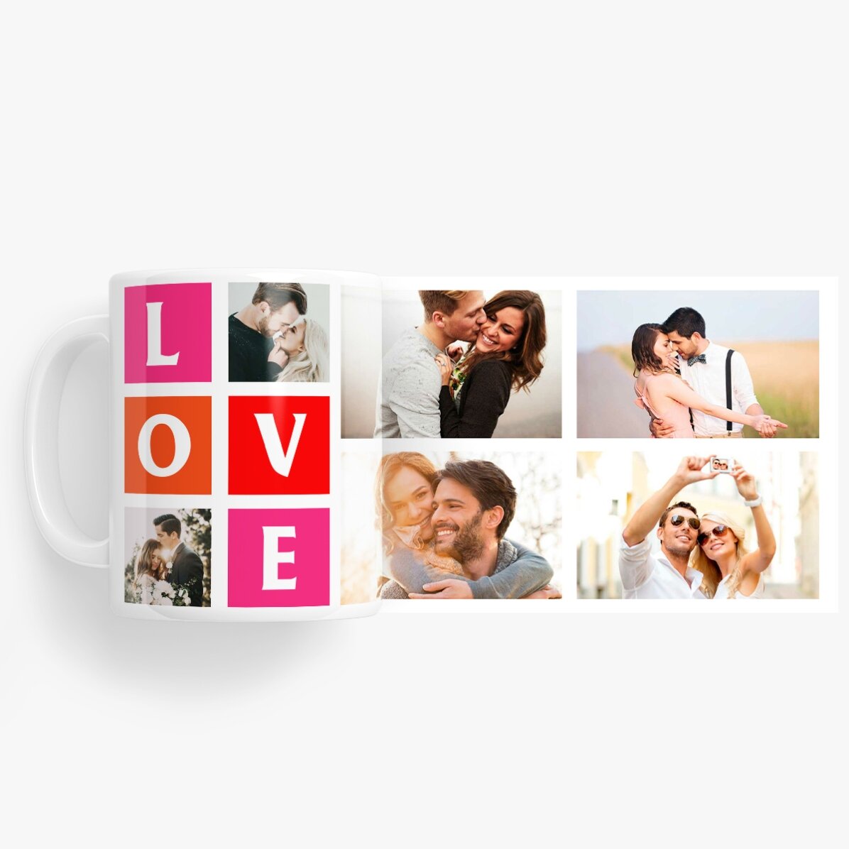 Tasse personnalisée avec 6 photos « love »