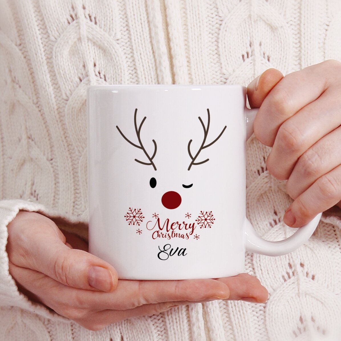 Gepersonaliseerde mok met logo - Reindeer